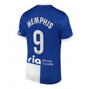 Lacne Muži Futbalové dres Atletico Madrid Memphis Depay #9 2023-24 Krátky Rukáv - Preč